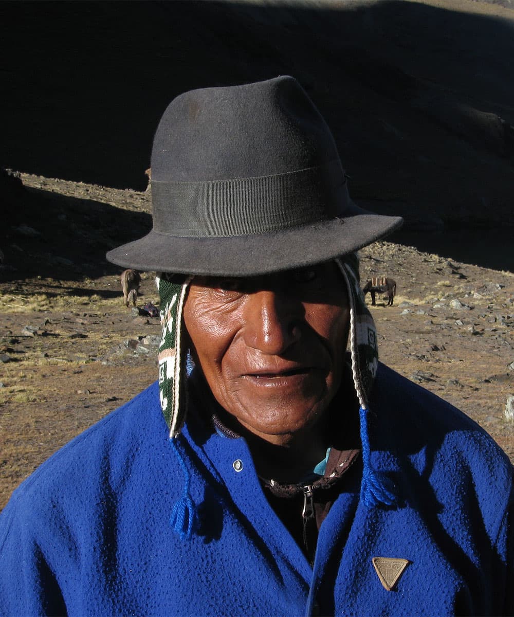 Berger de lamas en Bolivie