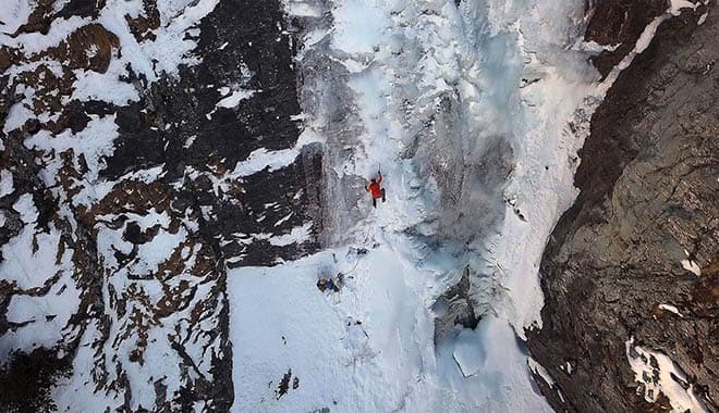 Ice climbing in Zinal