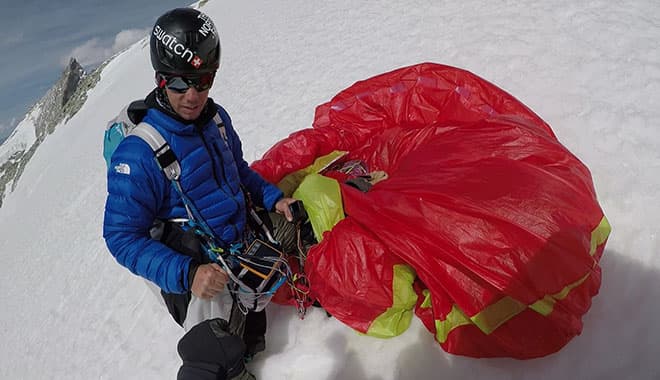 Sam Anthamatten au sommet de la Wellenkuppe